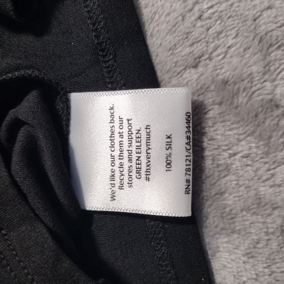 Eileen Fisher Womens Silk Sleeveless Scoop Neck Tank Blouse Black Size L NWOT - Picture 5 of 7